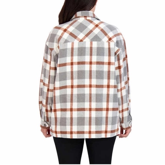 HFX plaid button down shirt jacket - Picture 3 of 9